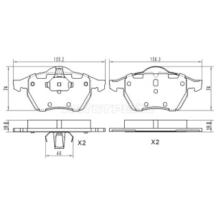 Колодки тормозные перед OPEL VECTRA B 96-02 SAT