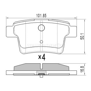 Колодки тормозные зад FORD MONDEO III 00-07 SAT